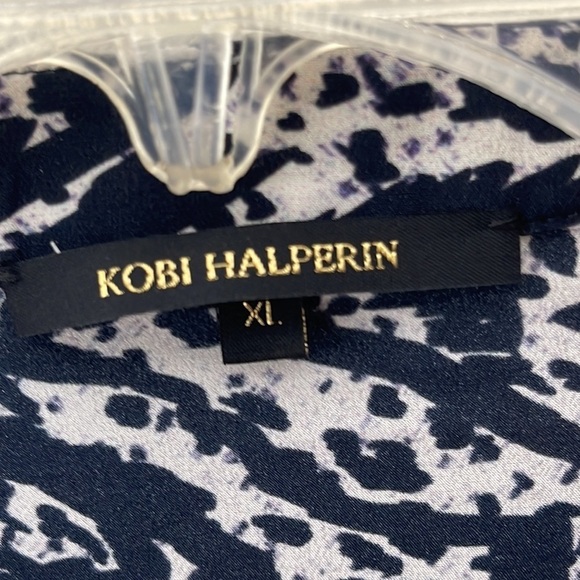 🔥 🆕 KOBI HALPERIN Women's Multicolor Maggie Printed Blouse Blouse Size XL - Picture 6 of 7
